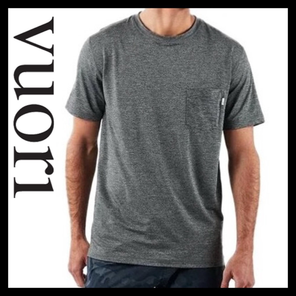 Vuori Men's Tradewind Performance Pocket Tee in Heather Grey Size (XL) Like NEW